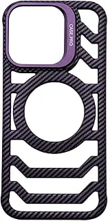Allone ALG-I16P03PP iPhone 16Pro Borderless Case with Stand, Purple, 3.0 x 0.5 x 5.9 inches (7.5 x 1.3 x 15 cm), Mug Safe, Reduces Hand Sweat, Shock Absorption, Adjustable Stand Angle, Compatible with