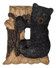BEAR ON TREE TRUNK Light Switch Plate Cover, by Slifka