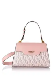 GUESS Women's Pale Rose Logo Hallie Crossbody Bag in Pink