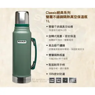 【美國 STANLEY】雙層304不鏽鋼隔熱真空保溫瓶1.0L.1000cc水壺BPA-free_01254