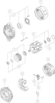 Mahle Alternator for Case Combines 5.04- - Onward