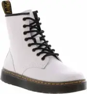 Dr. Martens Zavala Womens Size 7 Combat Boots White Smooth Leather T Lamper