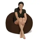 Memory Foam Bean Bag Chair, 3-Feet, Chocolate Micro Suede