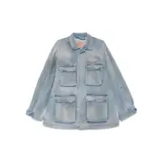 [Cultura] Cultura Logo-patch Denim Jacket L BLUE