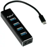 【FUJIEI】TYPE-C 轉 USB3.0鋁合金4埠HUB集線器(OTG)