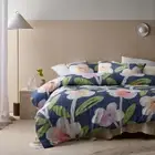 Accessorize Bella Floral Cotton Quilt Doona Duvet Cover Blue Single