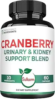 SATOOMI Cranberry Pills for Women Extract 50:1 - Combined with D-Mannose, Pine Bark, Uva Ursi Leaf & More - Support Women's Health, UTI, Immune System & Joint Health - 60 Cranberry Capsules