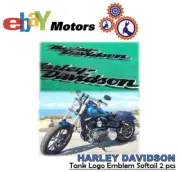2 pcs Logo Tank Emblem Softail Road King Sportster Dyna For Harley Davidson