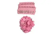 1-100 Cattle Number Ear Tags 7x10cm Set - XL Pink Cow Sheep Livestock Labels