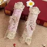 Fridge Door Handles Lace Handle Cover Door Knob Cover Cotton Refrigerator Handle Gloves Home Tool Accessories Double-Door Fridge Door Handle Cover (Color : Purple Short)