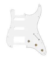920D Custom HSS Pre-Wired Pickguard for Strat With A White Pickguard and S7W-...