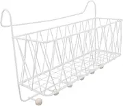 Parliky Bunk Bed Shelf Multi-Functional Bedside Organizer for Dorm Room Hanging Storage Basket for Phone Books Glasses Iron Loft Bed Shelf