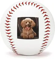 BVNMT Leather Poodle Printed Baseball Suitable for Children and Teenagers of All Ages Graduation Birthday 2.8 * 2.8 in