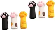 FRCOLOR Sets Silicone Scissors Cover for Cat Nail Care Stylish Paw Design Strong and Easy Removal Versatile for Different Scissors Sizes Everyday Use Pcs