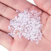 [VASANA] 30Pcs Clear Acrylic Lip Labret Bars Studs Piercing Bioflex Retainers Flexible Opal Lip Helix Tragus Cartilage Piercing Jewelry for Women Men, 0.5x3.2x1.2inch, Opal Plastic Acrylic Resin