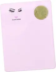 BIUDECO Organic Glass Eyelash Grafting Pad Non-corrosive Washable Green Jade Stone for Beauty Salon or Home Use