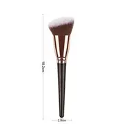 Violeta - Makeup Brush / Dual Head Makeup Brush (various designs) 02 - 1 Pc - Contour Brush - Brown & Gold & Black - One Size