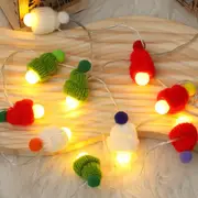 Christmas Xmas Decoration LED Round Ball Christmas Hat Light String Christmas Pendants