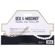 Sex and Mischief Submissive Luxury with Pearl Day Collar, New