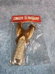 Vintage Zinger Slingshot Kid’s Toy Collectible Retro Novelty Gift With Pouch