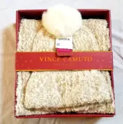 Vince Camuto BOX SET Hat and Scarf Cozy Super Soft Winter Ice Skating NWT NIP
