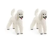 2x Schleich Kids/Childrens Toy Play Replica Figurine Poodle Pretend Animal 3y+