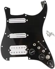 JunZheHub Pre-wired ST Pickguard, SSH Pickup, Spare Parts, Guitar Spare Part, Pickguard for Modern Guitar Accessories, Black