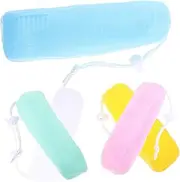 TOVINANNA Soap Maker Set 5 Pack Net for Handmade Soap Soap Pouch Scrubbing Net Soap Storage White/red/yellow/green