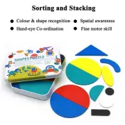 Premium wooden animal pattern blocks & jigsaw shapes puzzle educational kid toys