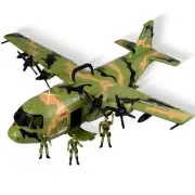 WolVolk giant f16 military airforce airplane with lights&sounds, w/mini soldier