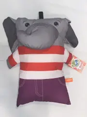 Wild Republic Elephant Plush Pillowkins Stuffed Toy Throw Pillow 15”x9” NWT