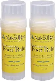 The Naked Bee Orange Blossom Honey Restoration Foot Balm, 2 Oz - 2 Pack