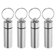 4 Pcs Metal Toothpick Holder Reusable Toothpick Case Toothpick Container Silver