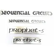 Prophete-5 aluminum Badge sticker's Set of 4pcs Sequential Circuits Synthesizer,