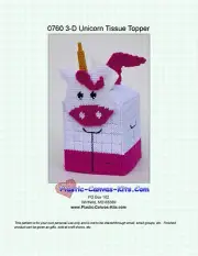 Unicorn 3-D Tissue Topper-Plastic Canvas Pattern or Kit