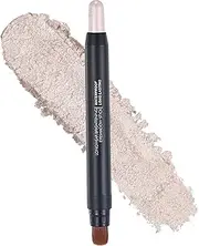 Eyeshadow Stick Waterproof Double-Headed Eye Shadow Applicator Sticks, Sweatproof Long-Lasting Pearl Shimmer Eyeshadow with Brush for Girls, Women