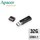 Apacer宇瞻 AH25B 時尚金屬 USB 3.1高速隨身碟-霧面黑 32GB