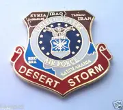 US AIR FORCE DESERT STORM MAP (1-1/16") Military Hat Pin P15578 EE