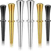 Pack of 12 Metal Cribbage Pins, Cribbage Board Pegs with a Conical Design, Easy to Use Metal Cribbage Pegs Pins for Traditional Cribbage Board Game (Gold, Silver, Black)