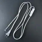 1.8m on off switch power cord for led lamp us plug transparent extension cab _da