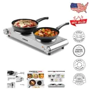 High Power 1800W Portable Hot Plate - Safe & Easy Cooking for Home & Travel