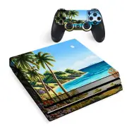 PS4 Pro Console Skins Decal Wrap ONLY - Beach Water Palm Trees