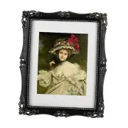 11x14 Vintage Picture Frames with Glass Front, Ornate Frame, 11x14 inch Black
