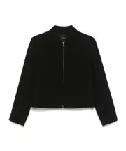 Theory Zip-Up Cropped Jacket L Black