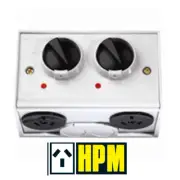 HPM Aqua Surface Mount Padlockable Double Powerpoint Rotary Switch IP33 10A 240V