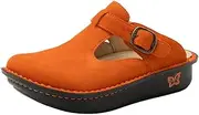 [Alegria by PG Lite] Women's Alegria, Classic Clog, Orange You Glad Suede, 7-7.5 Wide