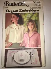 CRAFTS UNCUT BUTTERICK 5496 Sewing Pattern ELEGANT EMBROIDERY TRANSFER PATTERN