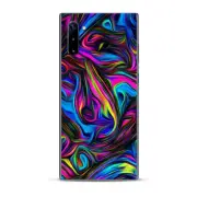 Skins Decal Wrap for Samsung Galaxy Note 10 Neon Color Swirl Glass