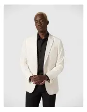 [Politix] Velvet Tailored Jacket in Stone