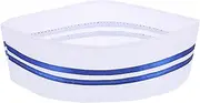 [Healeved] Sturdy Chef Hat Blue Trim Unisex Kitchen Cap Men Women Chef Hat Cooking Cap
